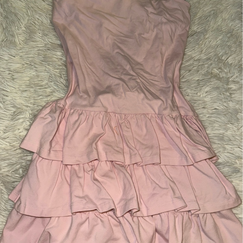 Forever 21 Light Pink Tiered Ruffle Dress